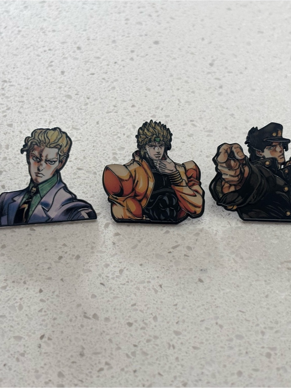 Anime Character Enamel Pin Set - Orange, Black, Cream